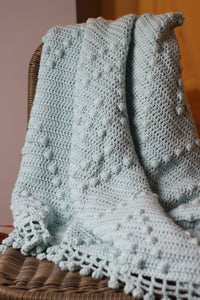 Handmade Crochet Blanket- Sea Glass